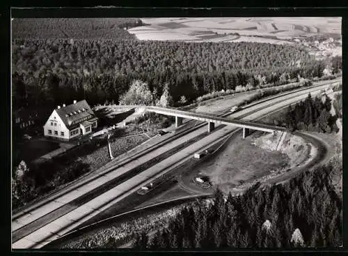 AK Rimberg, Autobahn-Rasthaus H. Stumpf, Luftbild