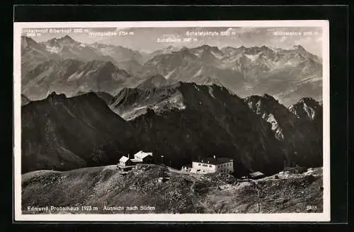 AK Edmund Probst-Haus, Aussicht nach Süden