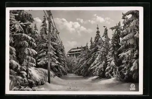 AK Hochwaldbaude, Berghütte im Zittauer Gebirge