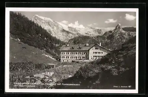 AK Kärlingerhaus, Berghütte mit Funtenseetauern und Schottmalhorn