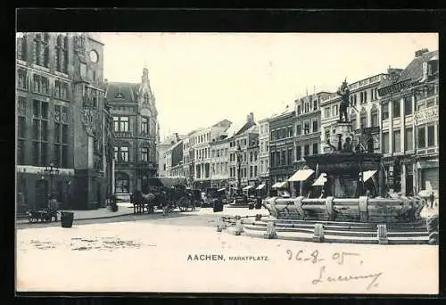 AK Aachen, Partie am Marktplatz