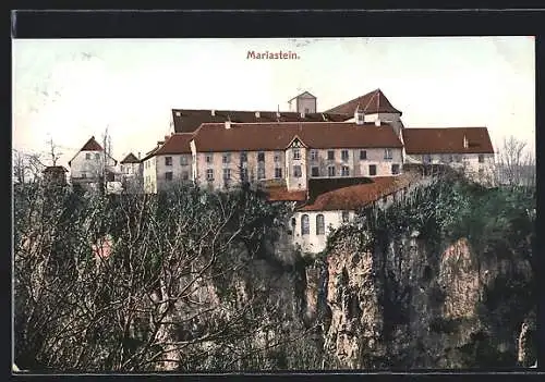 AK Mariastein, Felsenwand mit Kloster Mariastein