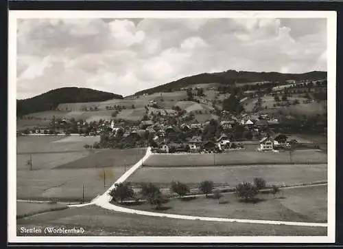 AK Stettlen, Ortsansicht im Worblenthal