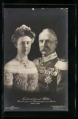 AK Friedrich II. und Gemahlin, Grossherzog und Grossherzogin von Baden