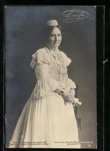 AK Portrait Grossherzogin Luise von Baden