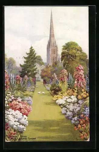 AK Salisbury, The Salisbury Spire from Canonry Garden