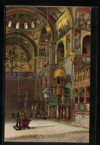 Künstler-AK Venezia, Basilica di S. Marco