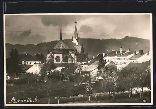 AK Aigen, Kirche bei Sonnenschein