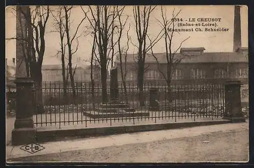 AK Le Creusot, Monument Ch. Schneider