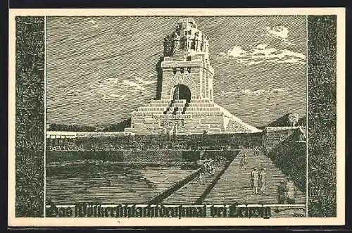 Künstler-AK Leipzig, Völkerschlachtdenkmal