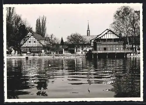 AK Zürich, Schweizerische Landesausstellung 1939, LA Riesbach, Dörfli am See