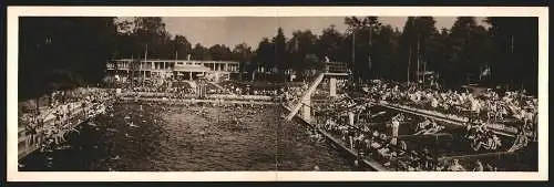 Klapp-AK Mähr, Ostrau, Freibad mit Sprungturm