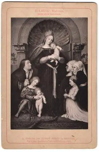 Fotografie gustav Lohse, Dresden, Gemälde: Madonna, nach Hohlbein