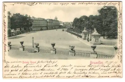 Relief-AK Brüssel / Bruxelles, Palais Royal