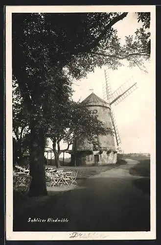 AK Gohlis / Dresden, Blick zur Windmühle