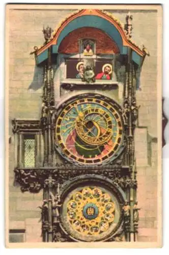 Mechanische-AK Prag, Astronomische Uhr am Rathaus