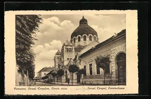 AK Pancsova, Israel. Tempel, Corvin-Gasse