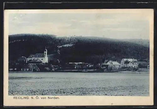 AK Reidling /N.-Ö., Ortspartie mit Kirche