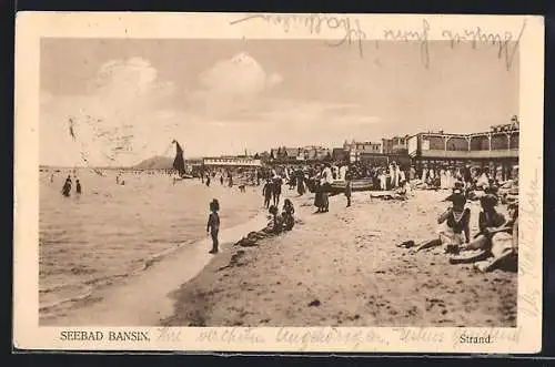 AK Bansin, Menschen in Bademode am Strand