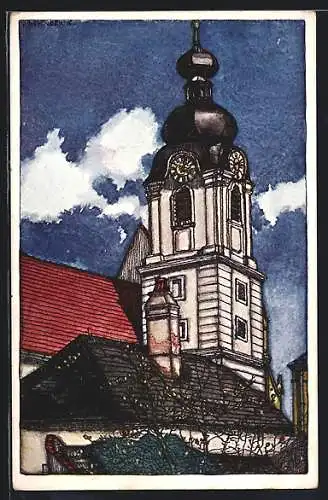 AK Neunkirchen, Turm der Pfarrkirche