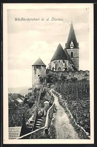 AK Weissenkirchen /Wachau, Weg zur Kirche