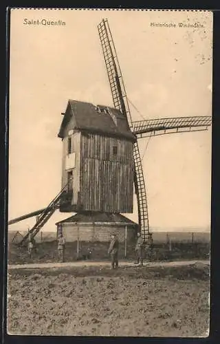 AK Saint-Quentin, Historische Windmühle