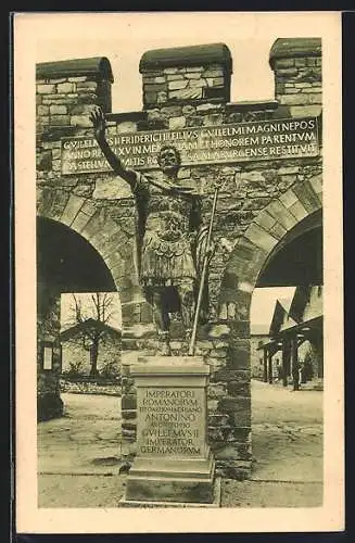 AK Saalburg, Kastell, Antonius Pius an der Porta Decumana