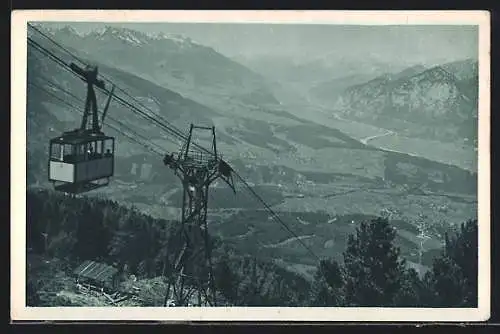 AK Patscherkofel-Bahn mit Blick gegen die Berge