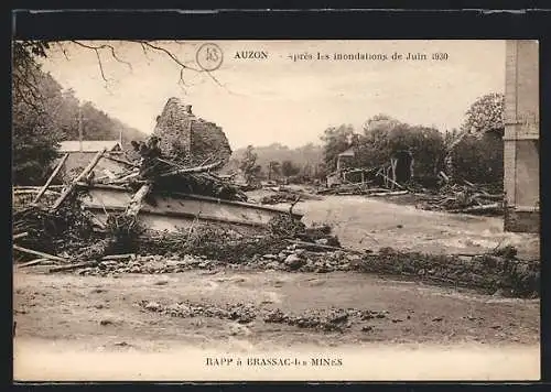 AK Auzon, Inondations de Juin 1930, Rapp a Brassac-les-Mines