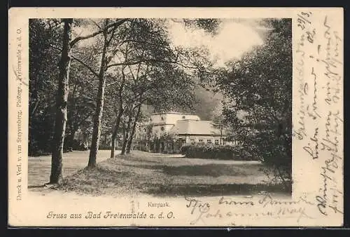 AK Bad Freienwalde an der Oder, Kurpark