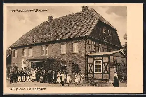 AK Feldbergen b. Hildesheim, Gasthaus Albert Bremer