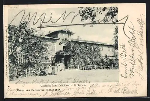 AK Schwartau-Riesebusch, Das Gasthaus zum Landhaus, Inh. C. Töllner