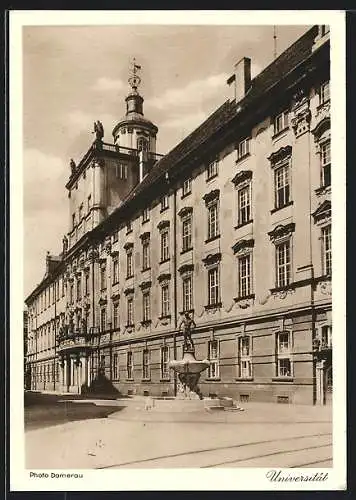 AK Breslau, 12. Deutsches Sängerbundesfest 1937, Universität, Ganzsache