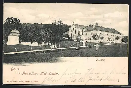 AK Mayerling /Nied.-Oester., Blick auf das Kloster