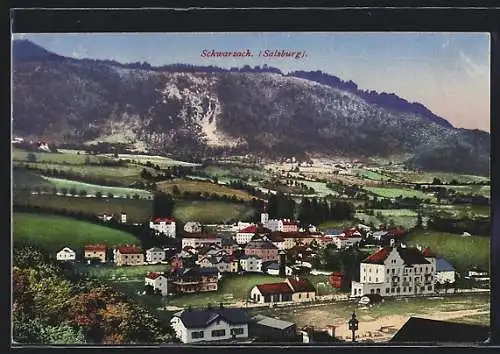 AK Saalbach-Hinterglemm, Aussgangsstation der Trauernbahn in Schwarzach mit Bahnhof