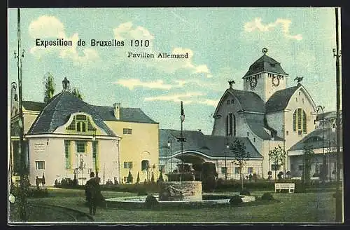 AK Bruxelles, Exposition Internationale 1910, Pavillon Allemand