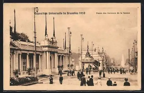 AK Bruxelles, Exposition Universelle 1910, Palais des travaux de la femme