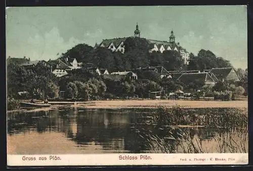 AK Plön, Totale mit Schloss