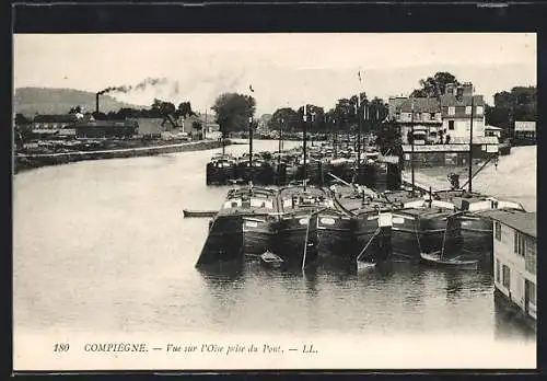 AK Compiègne, Vue sur l'Oise prise du Pont