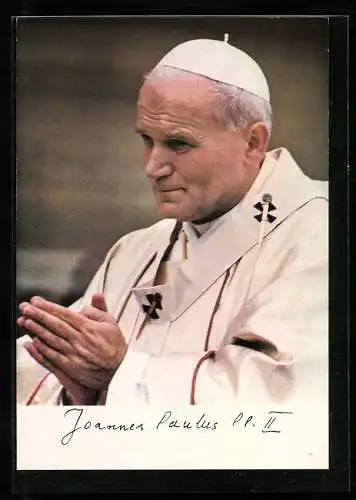 AK Der betende Papst Johannes Paul II.