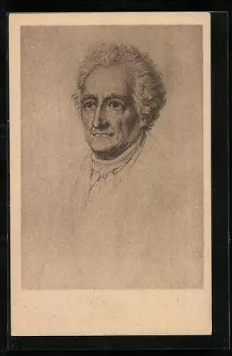 Künstler-AK Goethe in Silberstiftzeichnung von Schwerdtgeburth