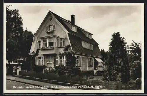 AK Königsfeld / Schwarzwald, Hotel-Pension H. Sapel