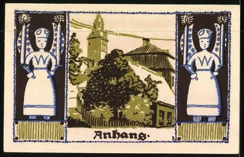 Notgeld Schneeberg 1921, 50 Pfennig, Wappen und Anhang