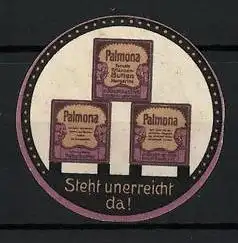 Reklamemarke Palmona feinste Pflanzenbutter-Margarine, drei Margarinewürfel