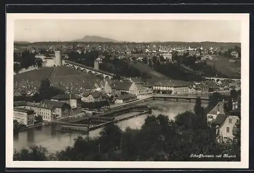 AK Schaffhausen, Ortsansicht mit Munot