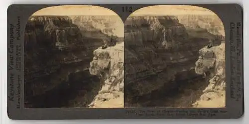 Stereo-Fotografie Keystone View Company, Meadville, Ansicht Grand Canyon / Arizona, Cape Royal, North Rim