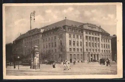 AK Wien I., Litfasssäule am Palais des Wiener Bank-Verein
