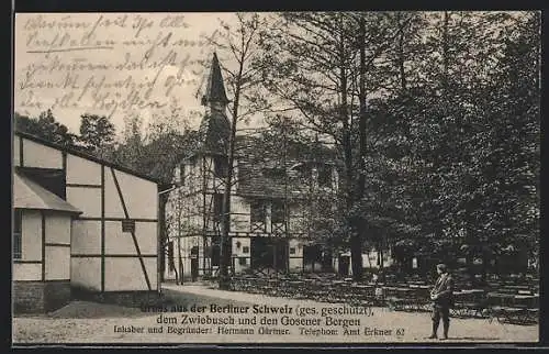 AK Gosen-Zwiebusch, Gasthaus Berliner Schweiz von Hermann Gärtner