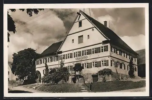 AK Waldstetten / Günzburg, Brauerei - Gasthaus Trost, Landpoststempel Ellzee