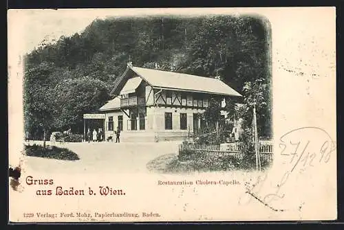 AK Baden b. Wien, Restaurant Cholera-Capelle